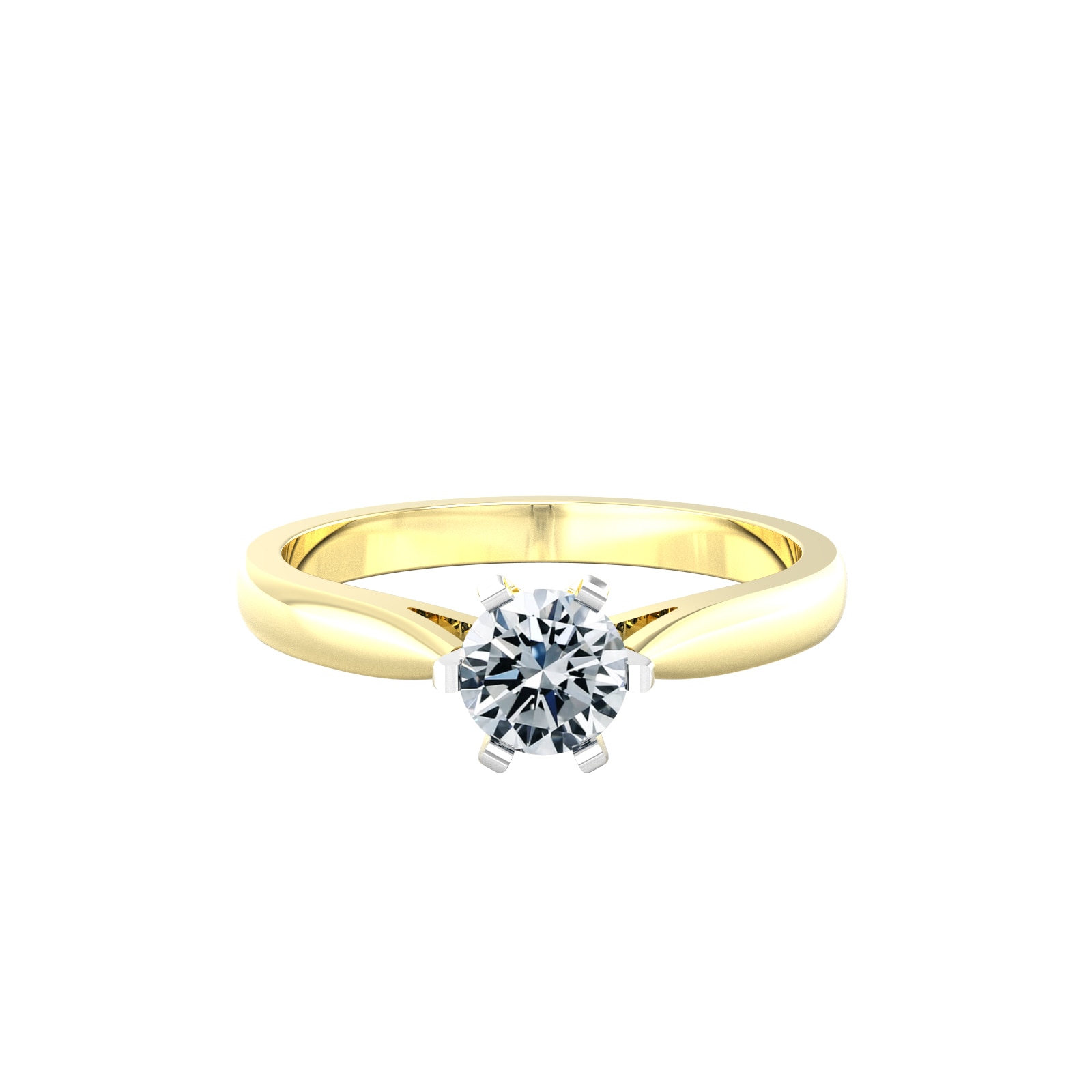 9ct White & Yellow Gold 0.60ct Diamond Ring