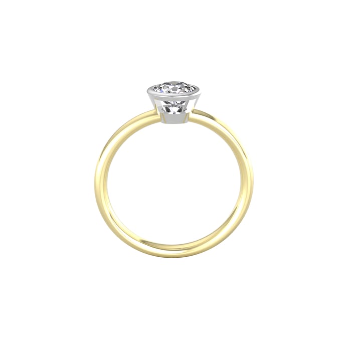 By Request 9ct White & Yellow Gold 0.80ct Diamond Ring - Ring Size B.5