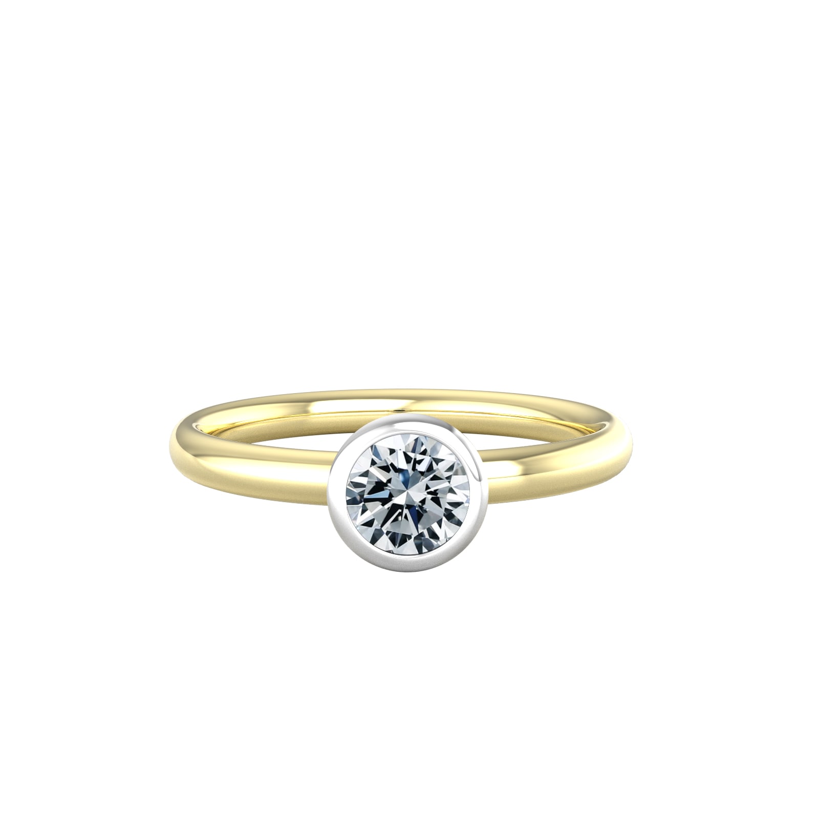 18ct White & Yellow Gold 0.60ct Diamond Ring