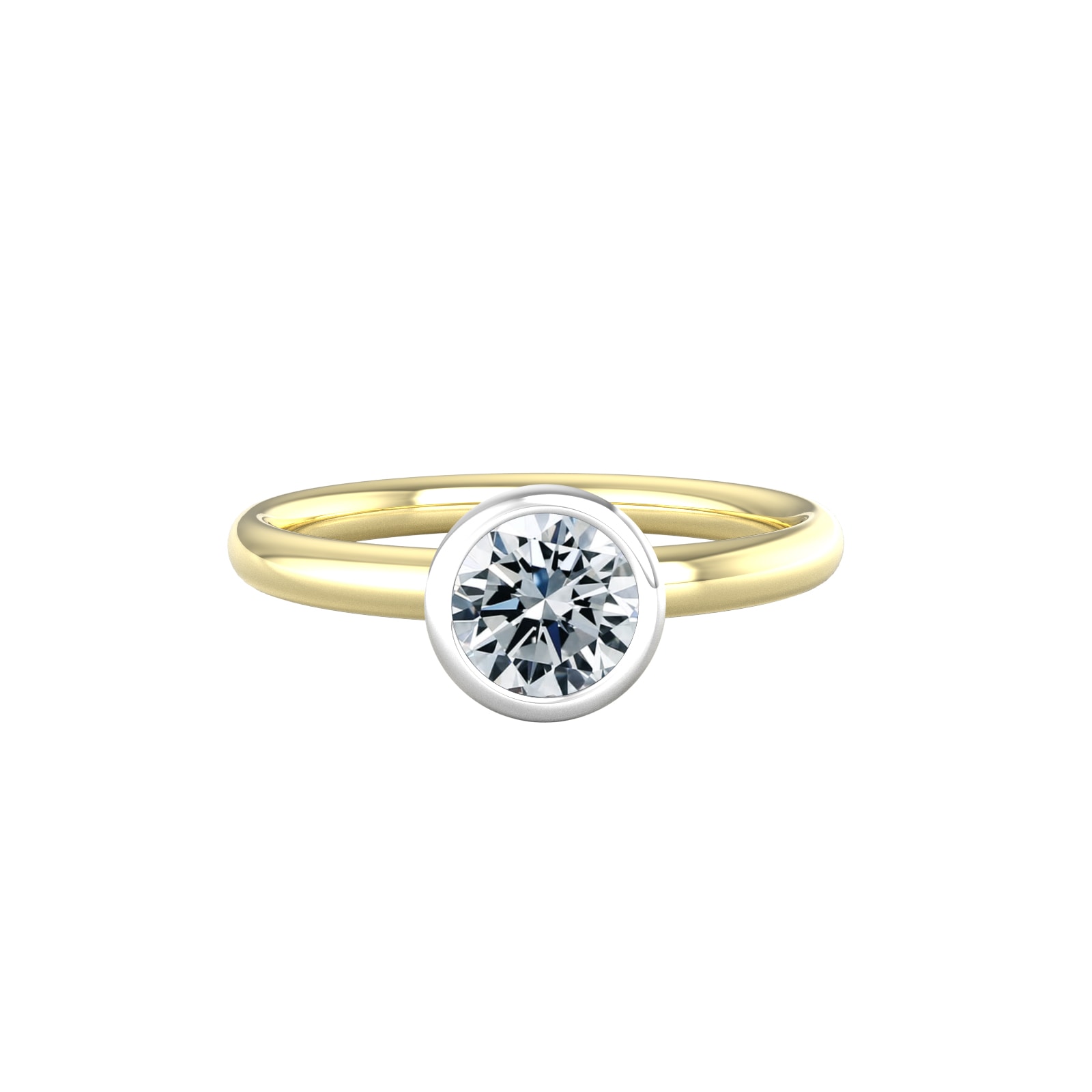 18ct White & Yellow Gold 0.75ct Diamond Ring