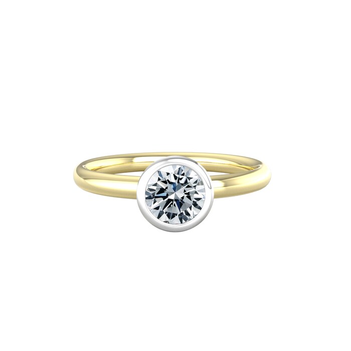 By Request 18ct White & Yellow Gold 0.80ct Diamond Ring - Ring Size C