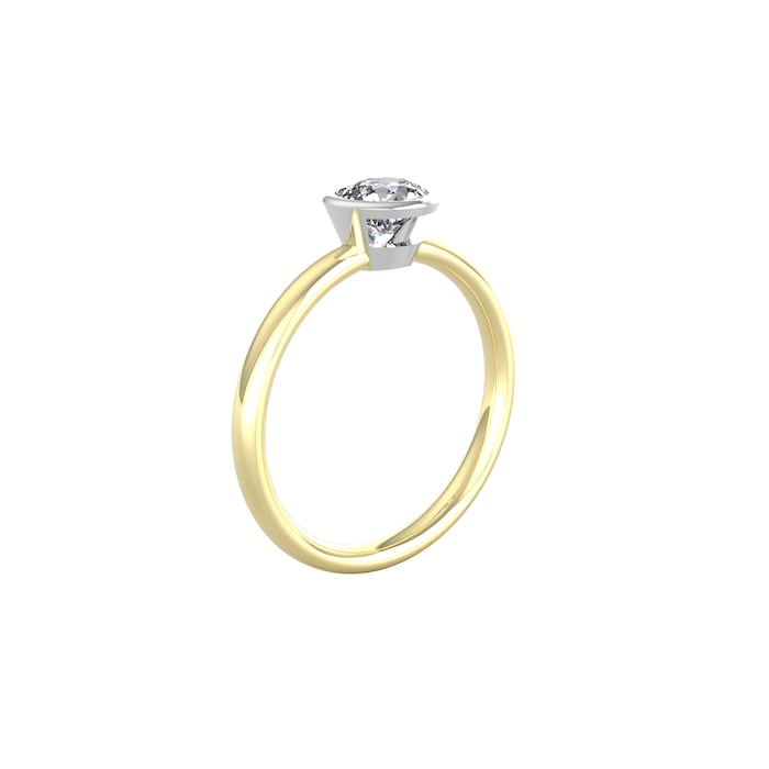 By Request 18ct White & Yellow Gold 1ct Diamond Ring - Ring Size H.5