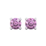 By Request 9ct White Gold 4 Claw Amethyst Stud Earrings