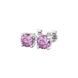 By Request 9ct White Gold 4 Claw Amethyst Stud Earrings