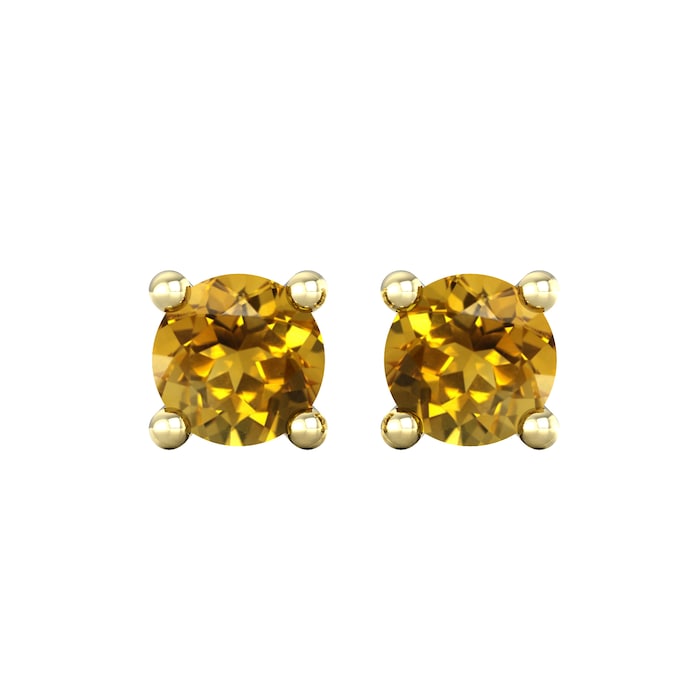 By Request 9ct Yellow Gold 4 Claw Citrine Stud Earrings