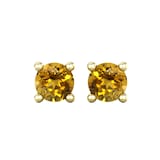 By Request 9ct Yellow Gold 4 Claw Citrine Stud Earrings