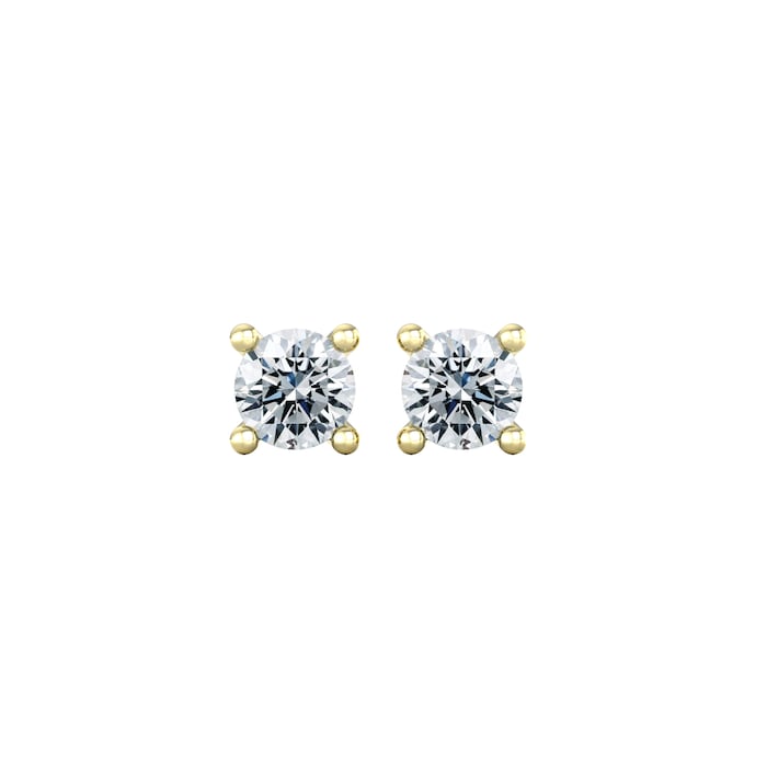 By Request 9ct Yellow Gold 4 Claw 0.30cttw Diamond Stud Earrings