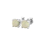 By Request 9ct White Gold 4 Claw Opal Stud Earrings