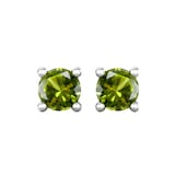 By Request 9ct White Gold 4 Claw Peridot Stud Earrings