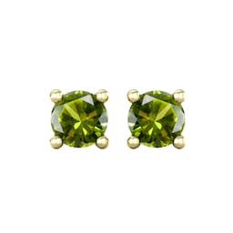 37894109 - 9ct Yellow Gold 4 Claw Peridot Stud Earrings
