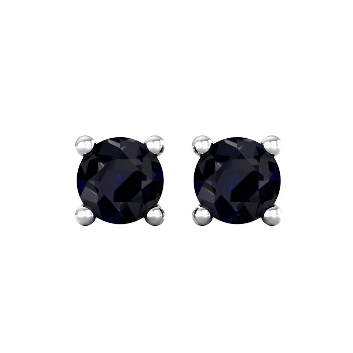 By Request 9ct White Gold 4 Claw Sapphire Stud Earrings