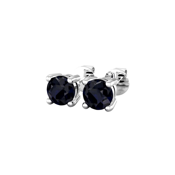 By Request 9ct White Gold 4 Claw Sapphire Stud Earrings
