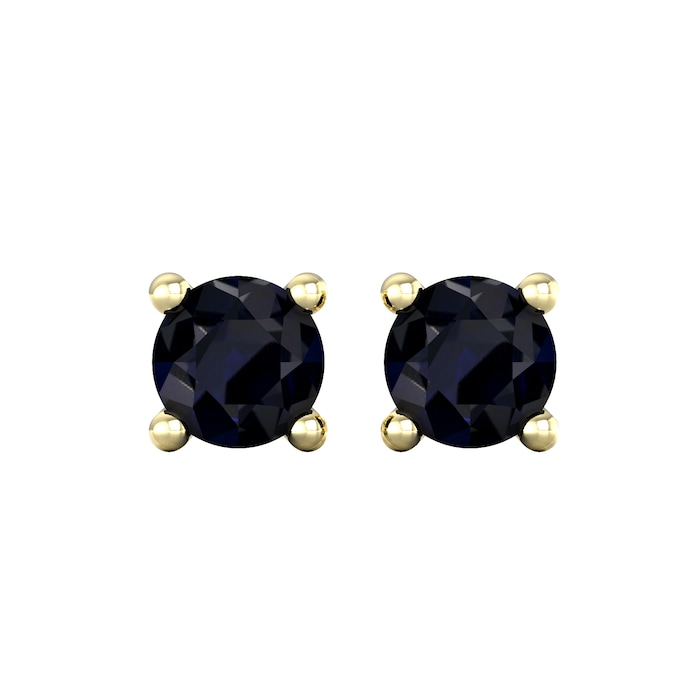 By Request 9ct Yellow Gold 4 Claw Sapphire Stud Earrings