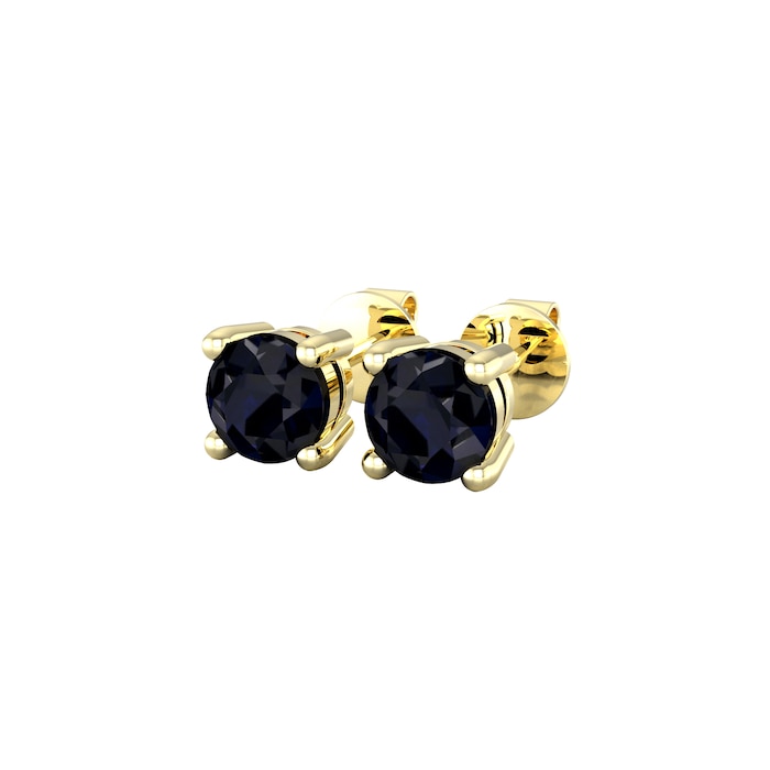 By Request 9ct Yellow Gold 4 Claw Sapphire Stud Earrings