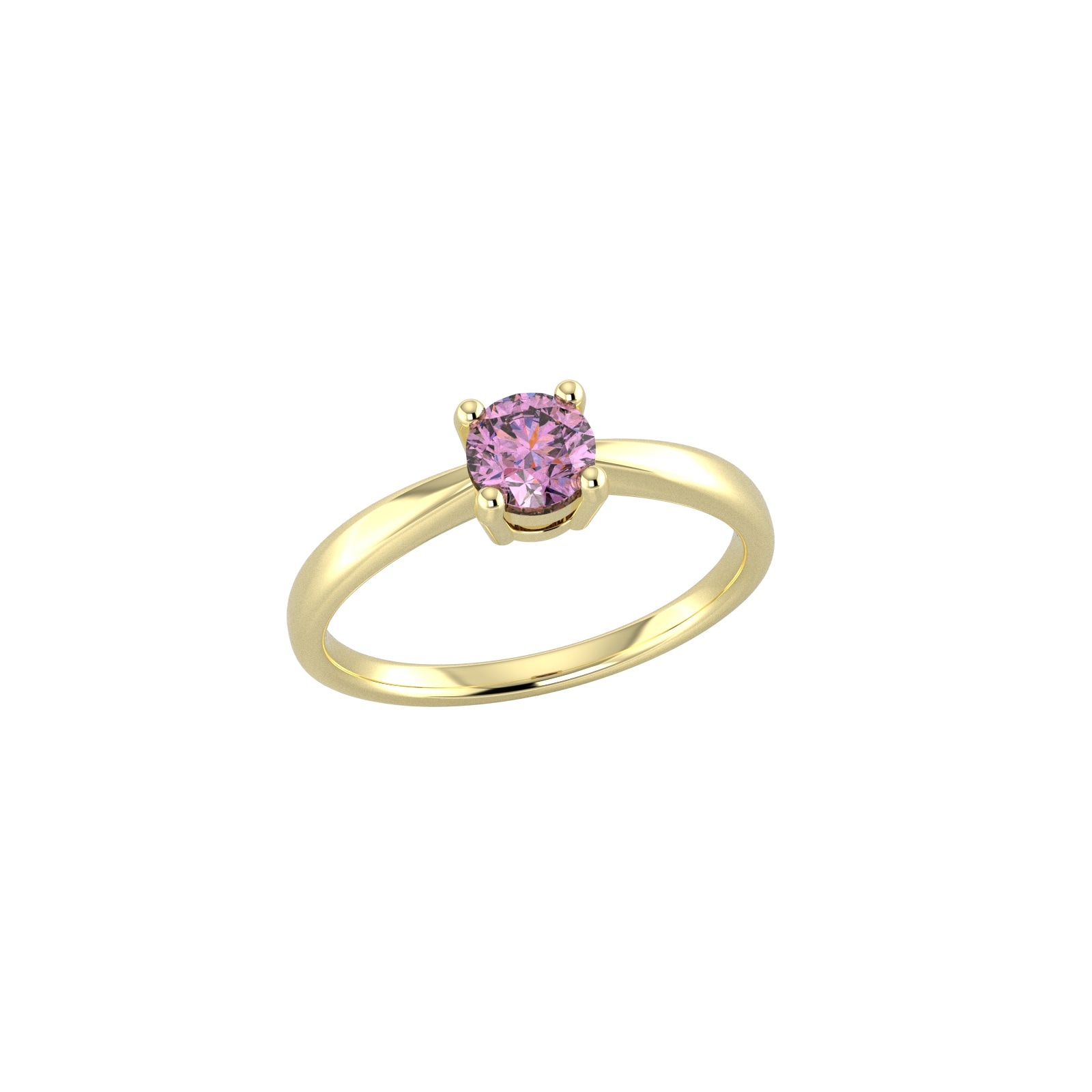 By Request 9ct Yellow Gold 4 Claw Amethyst Ring
