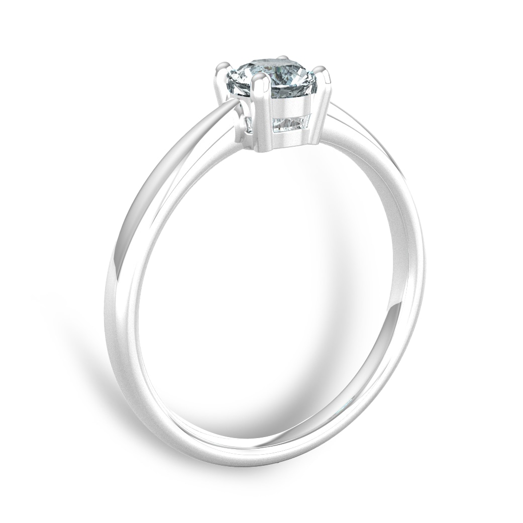 By Request 9ct White Gold 4 Claw Aquamarine Ring By Request 9ct White Gold 4 Claw Aquamarine Ring