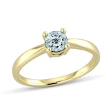 By Request 9ct Yellow Gold 4 Claw Aquamarine Ring