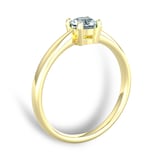 By Request 9ct Yellow Gold 4 Claw Aquamarine Ring