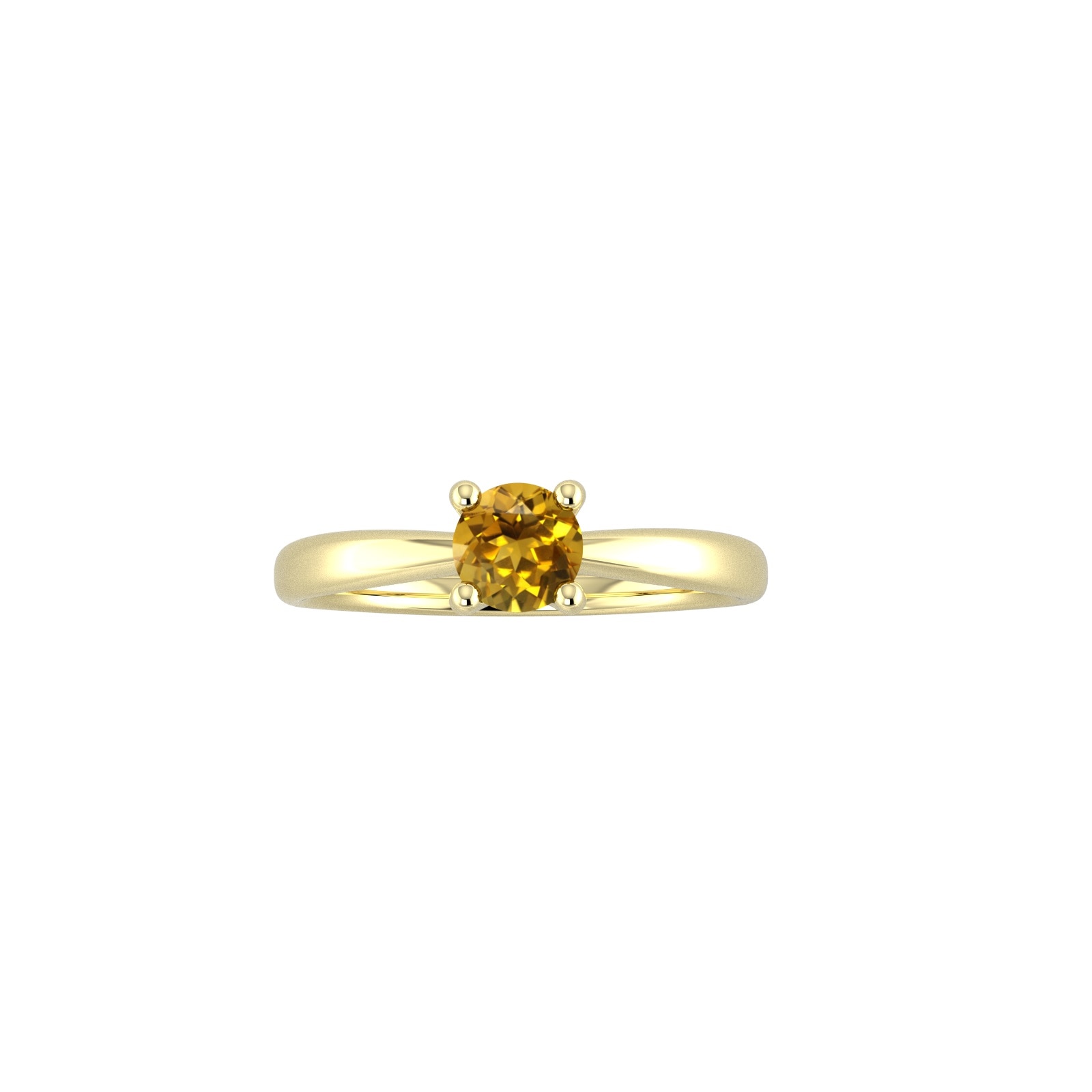 9ct Yellow Gold 4 Claw Citrine Ring