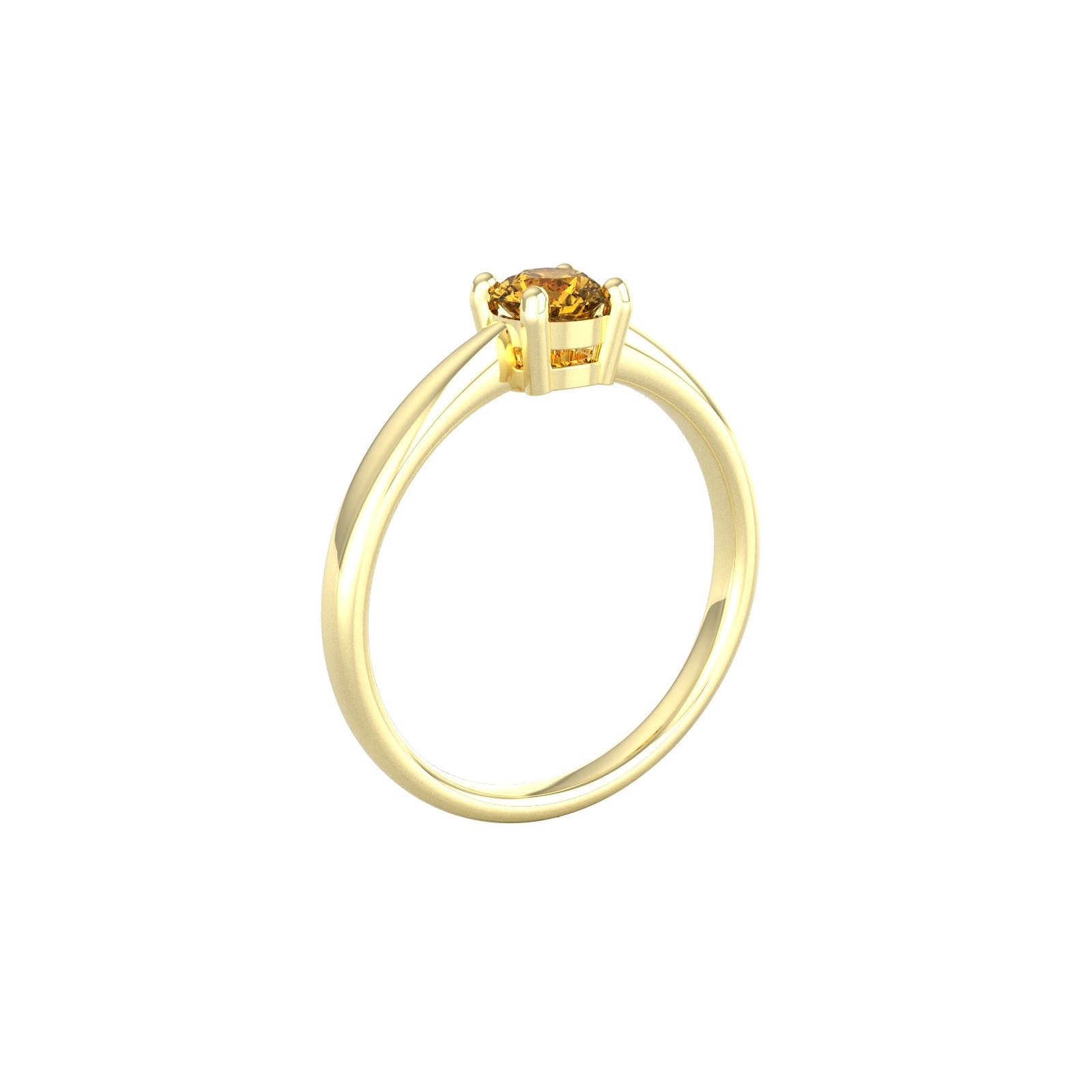 By Request 9ct Yellow Gold 4 Claw Citrine Ring - Ring Size O By Request 9ct Yellow Gold 4 Claw Citrine Ring - Ring Size O