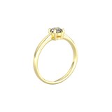 By Request 9ct Yellow Gold 4 Claw Round Brilliant Cut Diamond Ring - Ring Size B.5