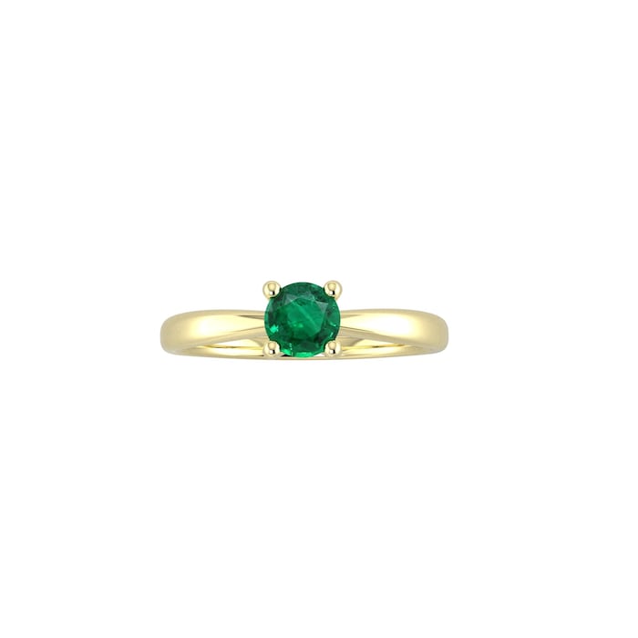 By Request 9ct Yellow Gold 4 Claw Emerald Ring