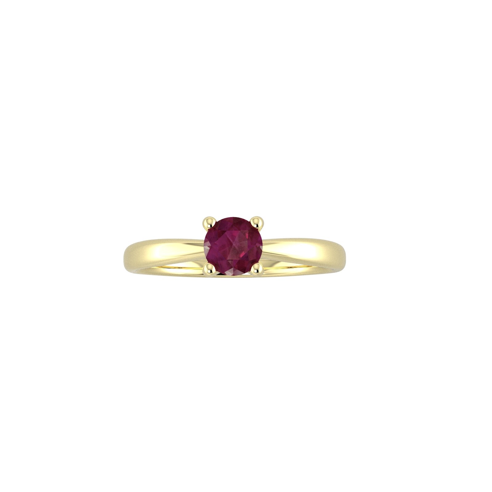 By Request 9ct Yellow Gold 4 Claw Garnet Ring