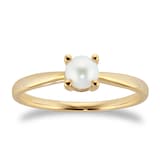 By Request 9ct Yellow Gold 4 Claw Fresh Water Pearl Ring