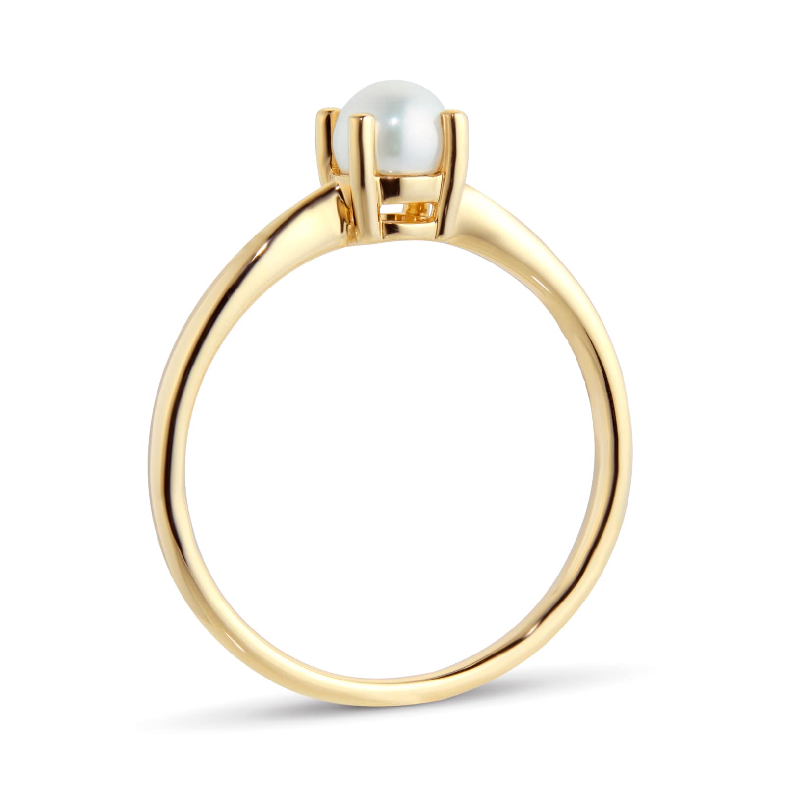 By Request 9ct Yellow Gold 4 Claw Fresh Water Pearl Ring - Ring Size D.5 By Request 9ct Yellow Gold 4 Claw Fresh Water Pearl Ring - Ring Size D.5