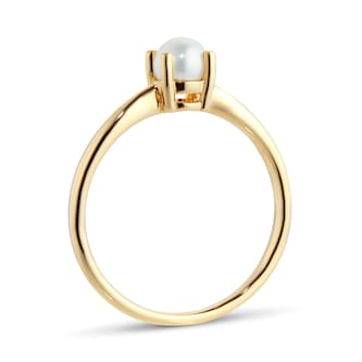 By Request 9ct Yellow Gold 4 Claw Fresh Water Pearl Ring