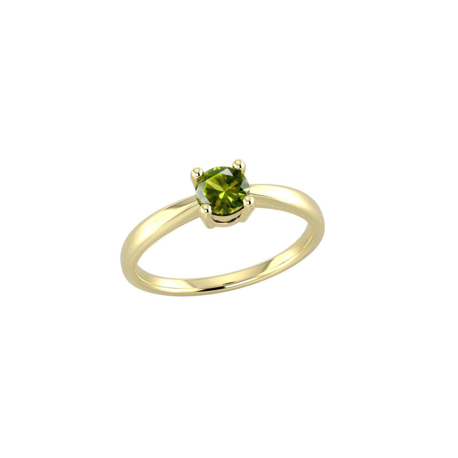 By Request 9ct Yellow Gold 4 Claw Peridot Ring