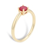By Request 9ct Yellow Gold 4 Claw Ruby Ring