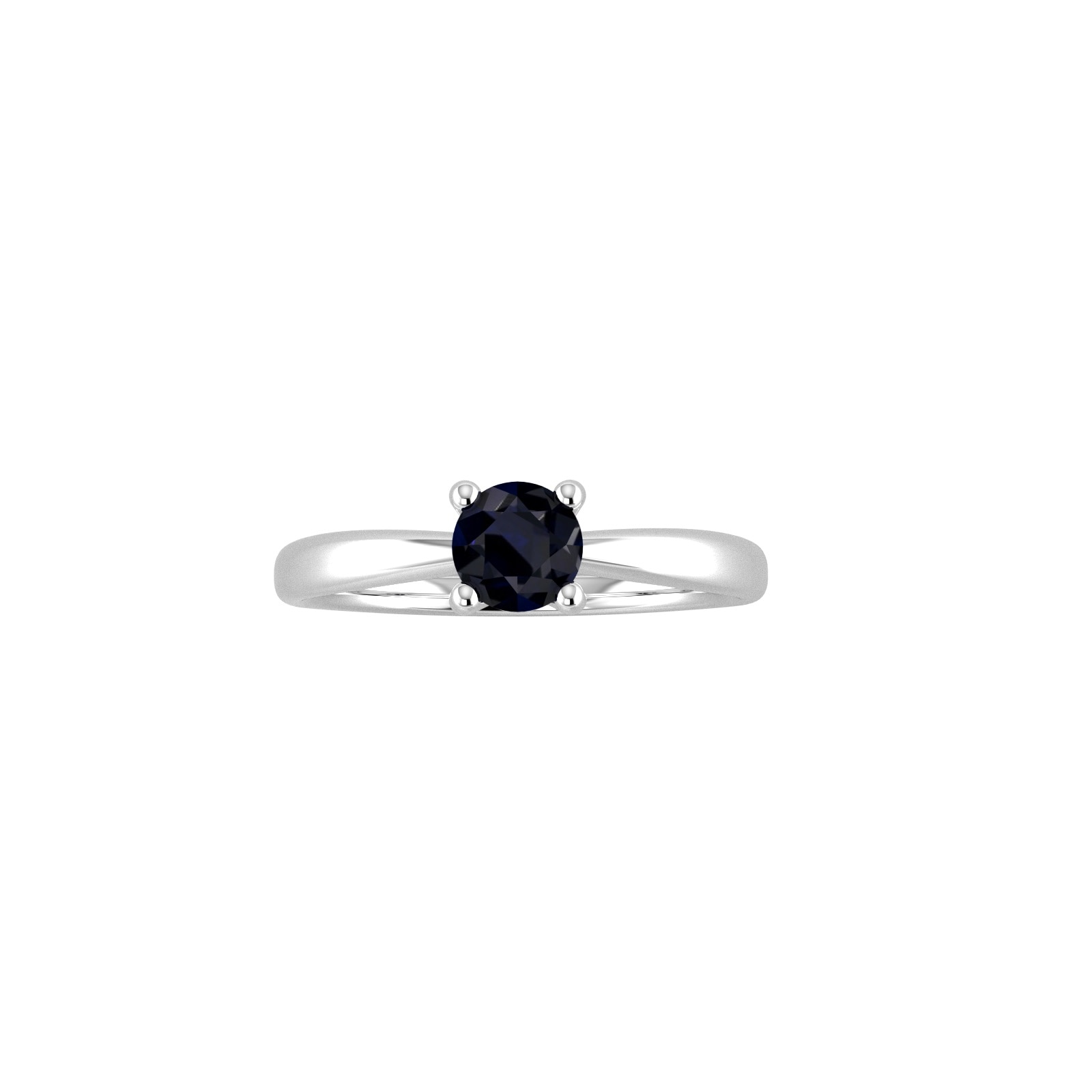 9ct White Gold 4 Claw Sapphire Ring