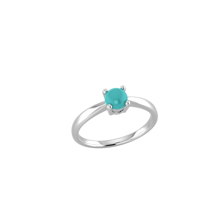 By Request 9ct White Gold 4 Claw Turquoise Ring