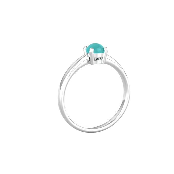 By Request 9ct White Gold 4 Claw Turquoise Ring