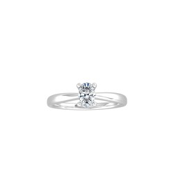 37894219 - 9ct White Gold 4 Claw Oval 0.40ct Diamond Ring