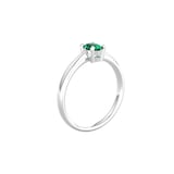 By Request 9ct White Gold 4 Claw Oval Emerald Ring