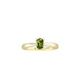 By Request 9ct Yellow Gold 4 Claw Oval Peridot Ring