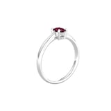 By Request 9ct White Gold 4 Claw Oval Ruby Ring