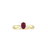 By Request 9ct Yellow Gold 4 Claw Oval Ruby Ring