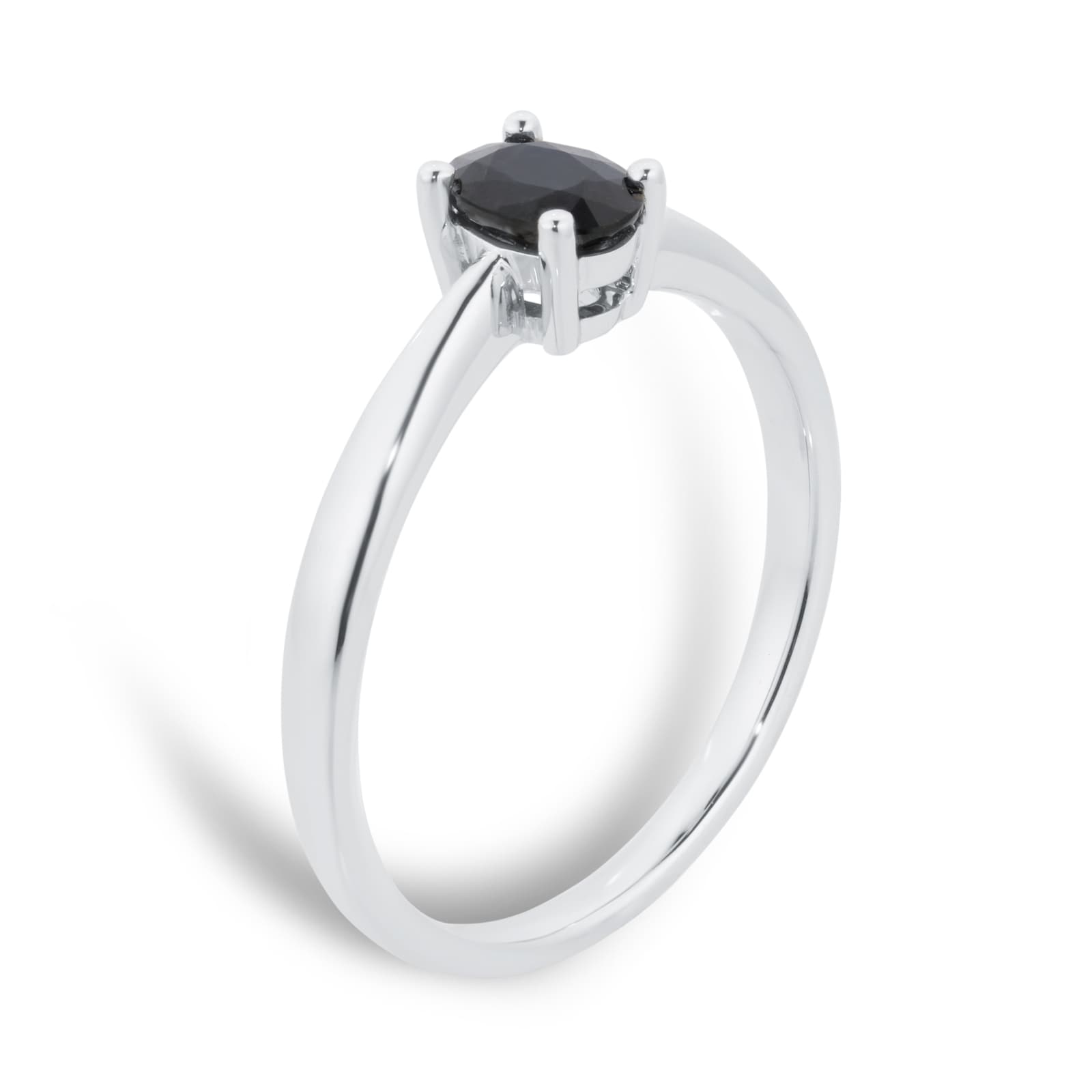 By Request 9ct White Gold 4 Claw Oval Sapphire Ring - Ring Size X By Request 9ct White Gold 4 Claw Oval Sapphire Ring - Ring Size X