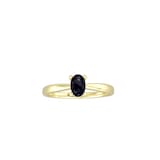 By Request 9ct Yellow Gold 4 Claw Oval Sapphire Ring