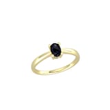 By Request 9ct Yellow Gold 4 Claw Oval Sapphire Ring