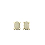 By Request 9ct Yellow Gold 4 Claw Oval Cut Opal Stud Earrings