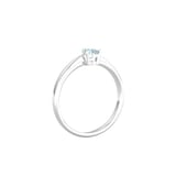 By Request 9ct White Gold 4 Claw Pear Cut Aquamarine Ring - Ring Size A.5