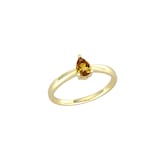 By Request 9ct Yellow Gold 4 Claw Pear Cut Citrine Ring