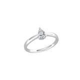 By Request 9ct White Gold 4 Claw Pear Cut 0.40ct Diamond Ring - Ring Size F.5