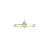 By Request 9ct Yellow Gold 4 Claw Pear Cut 0.40ct Diamond Ring