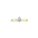 By Request 9ct Yellow Gold 4 Claw Pear Cut 0.40ct Diamond Ring - Ring Size U.5