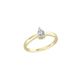 By Request 9ct Yellow Gold 4 Claw Pear Cut 0.40ct Diamond Ring - Ring Size L.5